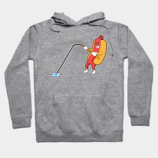 Hotdog at Fishing with Fishing rod Hoodie